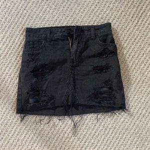 Hollister High waisted Black Ripped Skirt